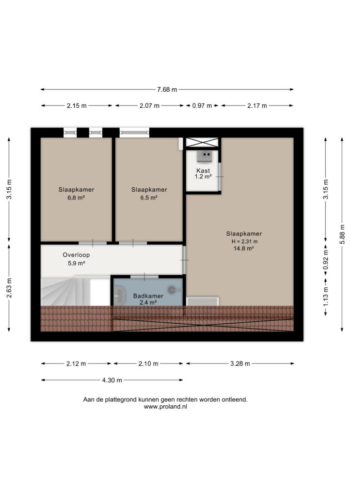 Plattegrond van Leeuwenhoekstraat 116 - Hoogeveen – Plattegrond 4
