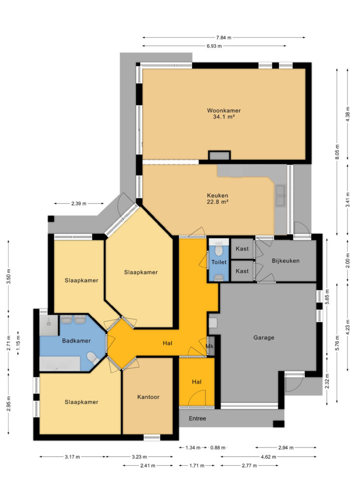 Plattegrond Zwanebloem 16 - Hoogeveen – Plattegrond