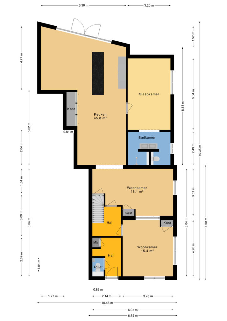 Plattegrond Hoofdstraat 59a - Zuidwolde – Plattegrond 2