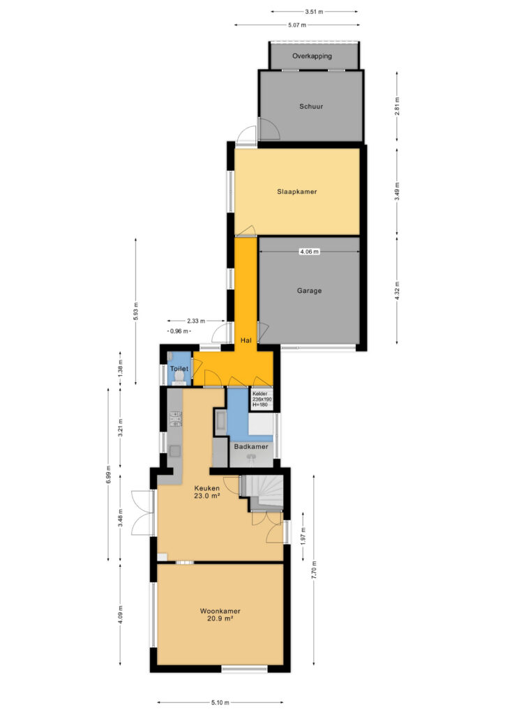 Plattegrond Schoolweg 42 - Veeningen – Plattegrond