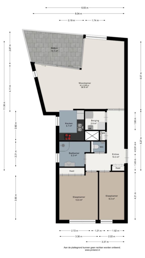 Plattegrond Maas 21 - Hoogeveen – Plattegrond 2
