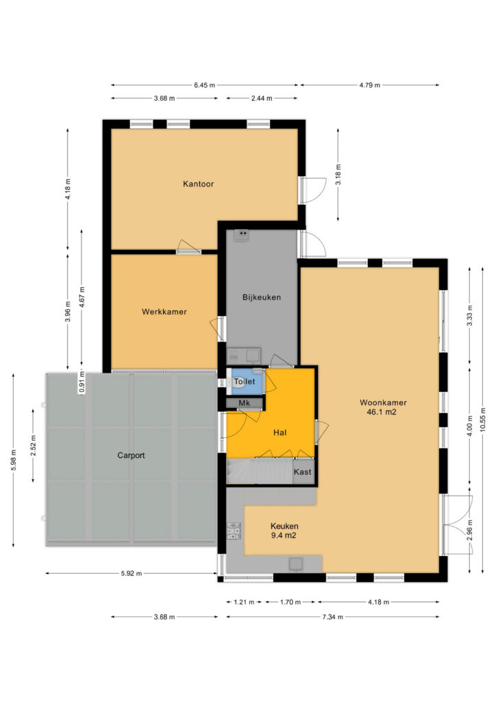 Plattegrond 't Jaagpad 14 - Veeningen – Plattegrond
