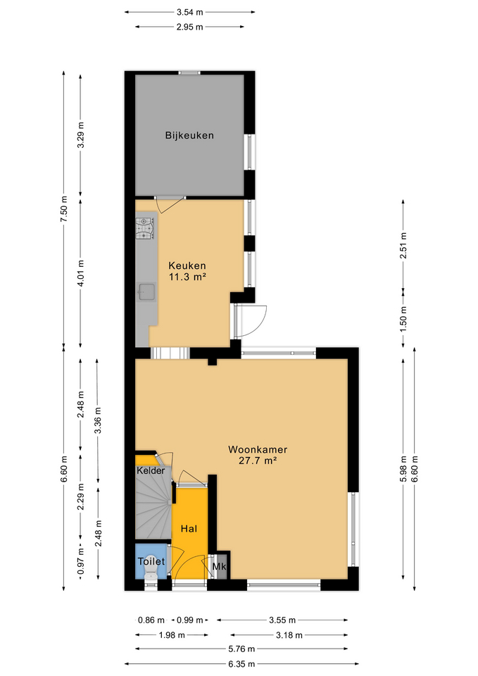 Plattegrond Kerkenbosweg 13 - Zuidwolde – Plattegrond