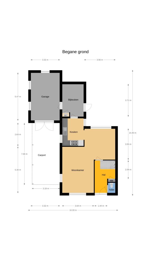 Plattegrond Bernhardlaan 47 - Zuidwolde – Plattegrond