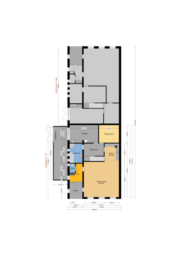 Plattegrond Dorpsstraat 78 - Koekange – Plattegrond