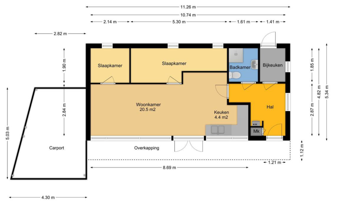 Plattegrond Tilweg 36a - Gees – Plattegrond 2