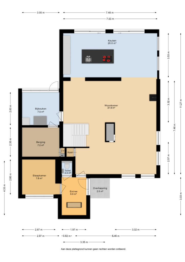 Plattegrond Waardeel 1H - Steenwijk – Plattegrond 3