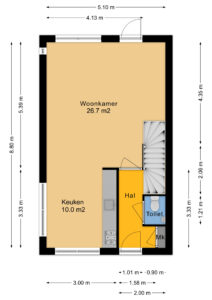 Plattegrond Wilhelminastraat 136 - Hoogeveen – Plattegrond 2