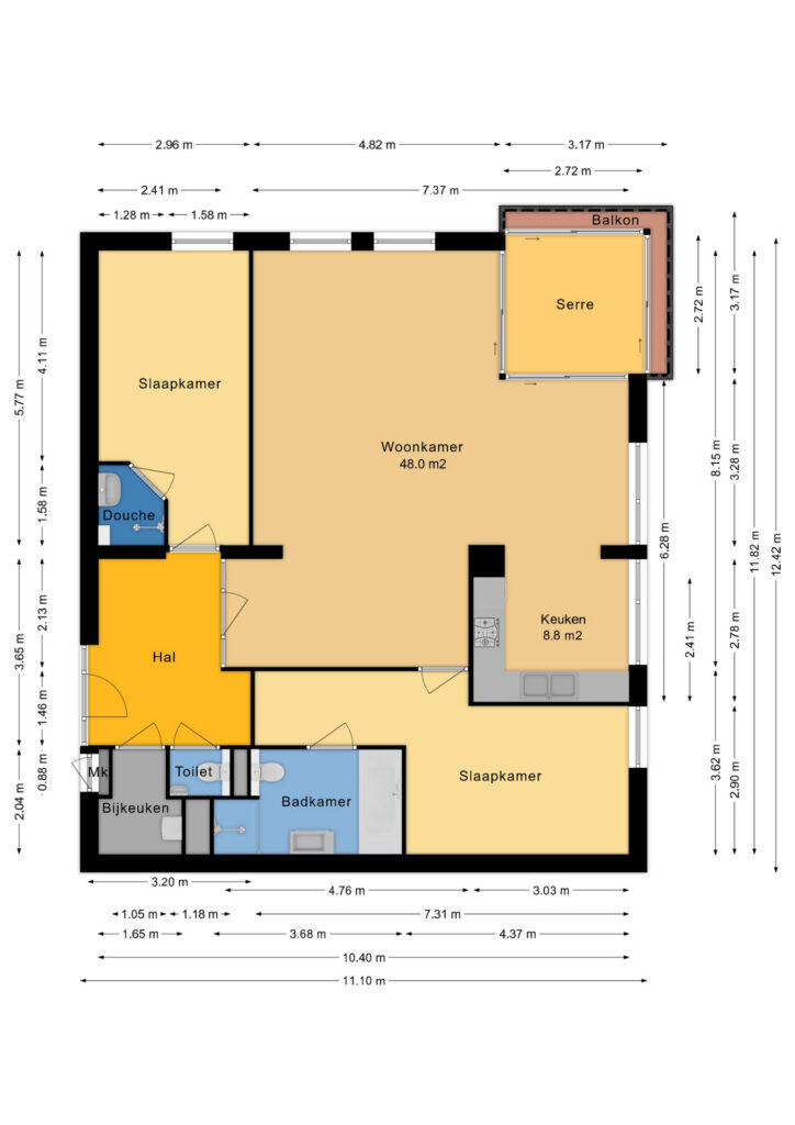 Plattegrond De Maaier 67 - Hoogeveen – Plattegrond